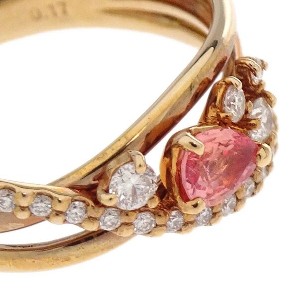 Ring 18K Sapphire Diamond Gold #49 186815 - Picture 3 of 5